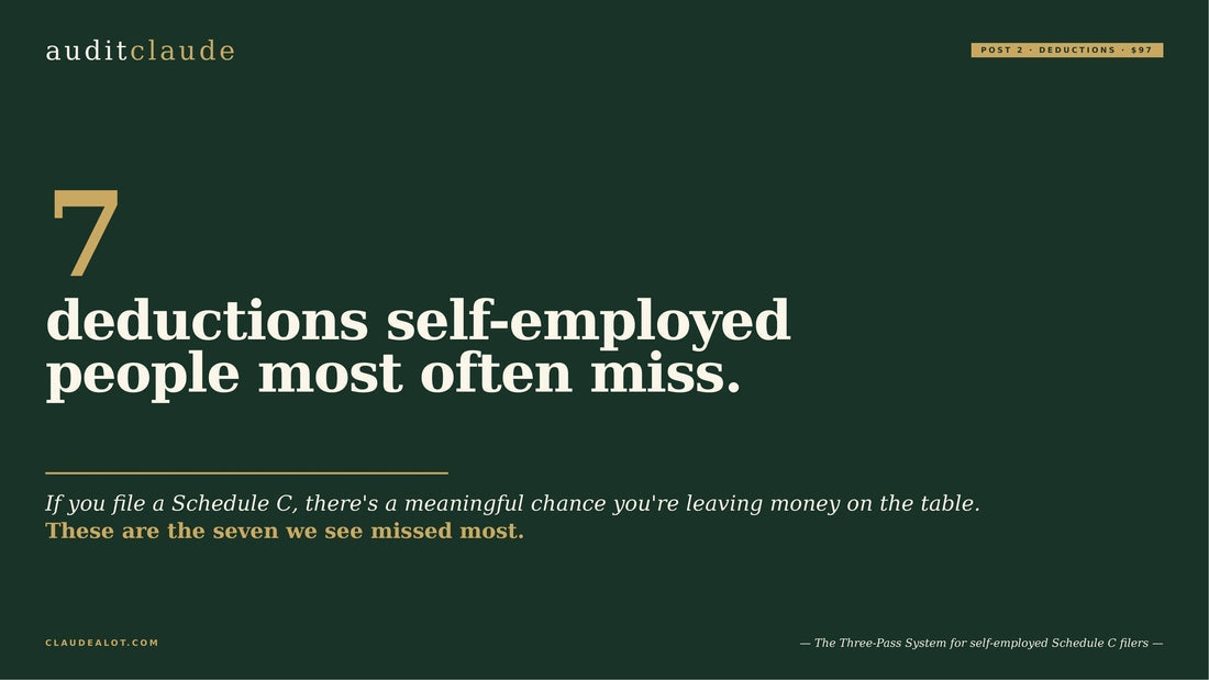 7 deductions self-employed people most often miss