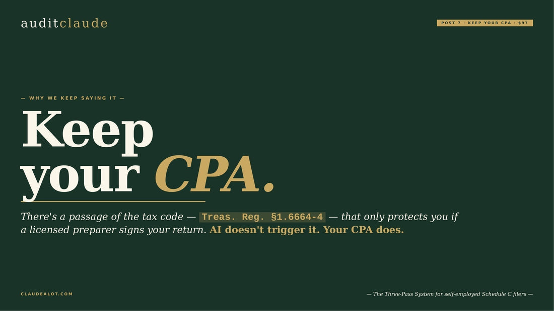 Why You Need to Keep Your CPA — Even When AI Can Do It Cheaper