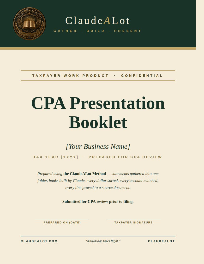 ClaudeALot-Bookkeeping - A Year Of Books. In A Flash